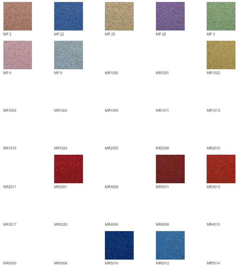 Kleurenkaart voor Quartzline Mortelvloeren Kleurenkaart voor Quartzline Mortelvloeren