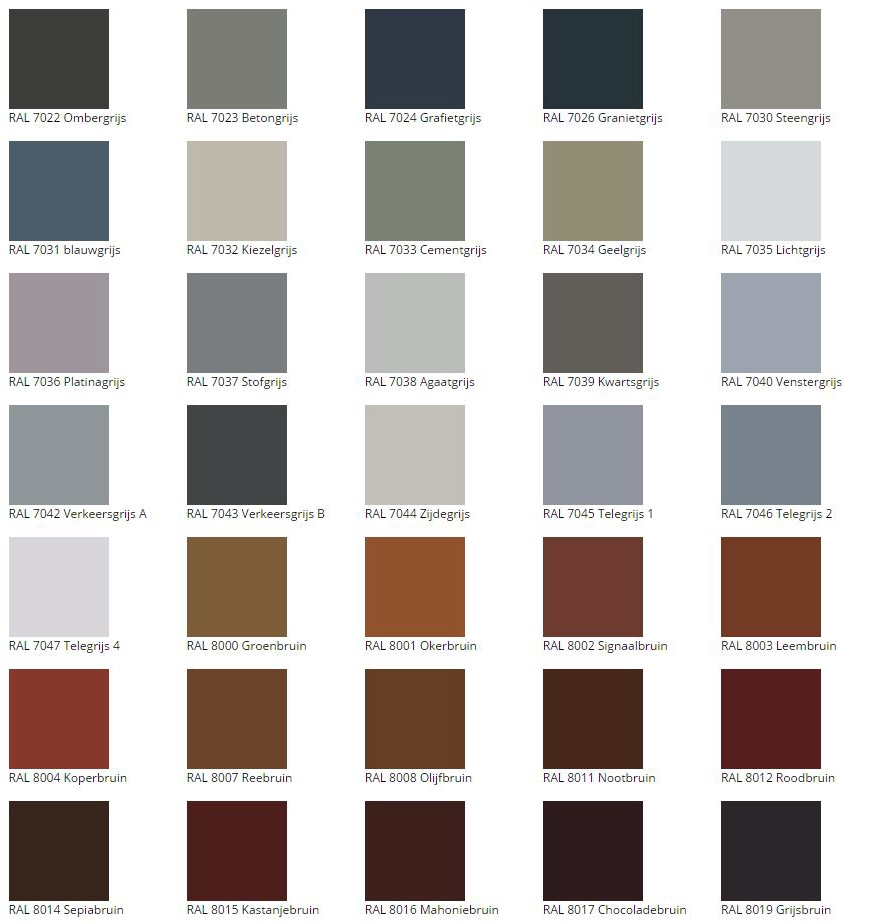 Kleurenkaart voor Quartzline Vloer Coatings Kleurenkaart voor Quartzline Vloer Coatings